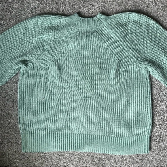 LOFT Mockneck Knit Sweater in Light Green - Picture 4 of 6
